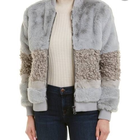 John and Jenn Fur Bomber Jacket - Picture 1 of 4
